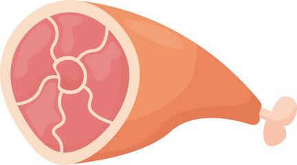 Processed Meat Cuts Graphic Illustration