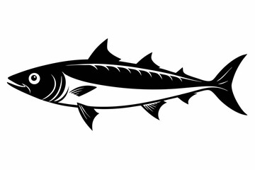 mackerel sihouette black vector