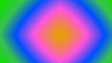 Vibrant diamond-shaped gradient in hues of pink, blue, green, and yellow