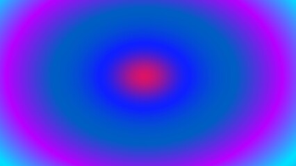 Vibrant concentric circles radiating from a central crimson point, transitioning through blues and purples