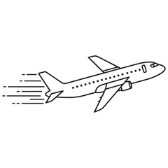 Airplane soars high leaving motion trails