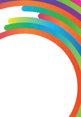 Abstract colorful gradient lines on white background