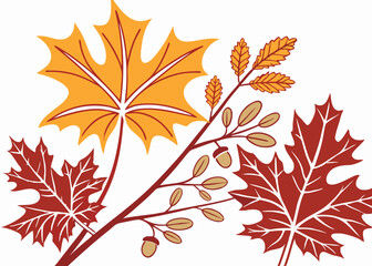Obraz premium autumn leaves vector