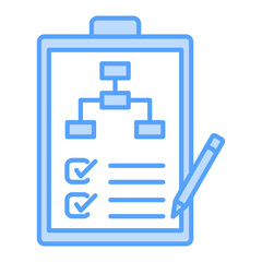 Planning icon blue