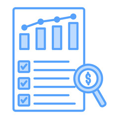 analysis graphic icon blue