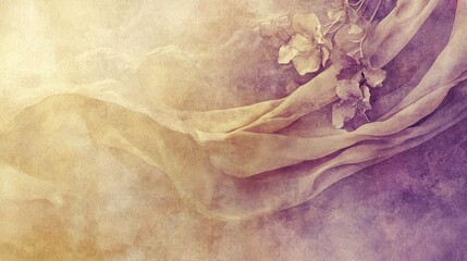 Obraz premium Soft Floral Background with Elegant Drapery and Delicate Colors
