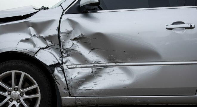 Dented Car Door Frame