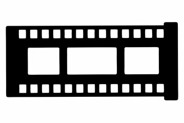 film strip  silhouette vector illustration