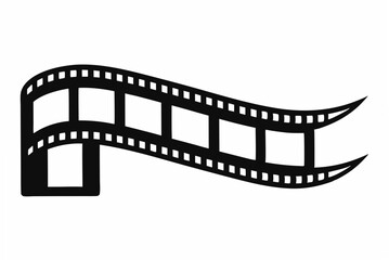 film strip  silhouette vector illustration