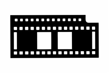 film strip  silhouette vector illustration