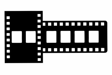 Fototapeta premium film strip silhouette vector illustration