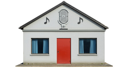 Isolated House With Music Notes