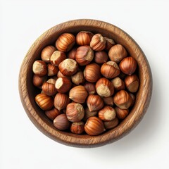 Obraz premium Hazelnuts in Wooden Bowl (1)