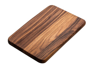 Fototapeta premium Wooden cutting board for kitchen use and culinary preparation on a transparent background, cut out
