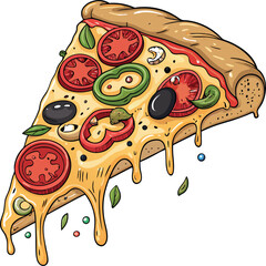 pizza vector art design 