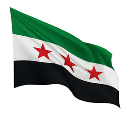 Naklejka premium syria flag with transparant background