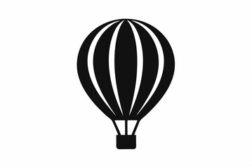 Obraz premium air balloon silhouette vector
