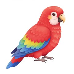 Red Macaw Parrot Illustration Digital Art