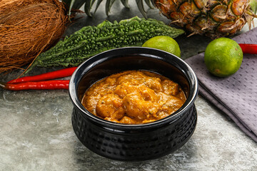 Indian prawn masala with spices