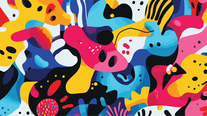 Vibrant Abstract Background Featuring Bold Geometric Shapes And Contrasting Colors Creates Dynamic Visual Impact