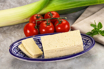 Soya vegan tofu cheese brick