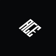 AGE letter logo design on black background.