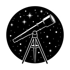 Telescope Silhouette vector illustration