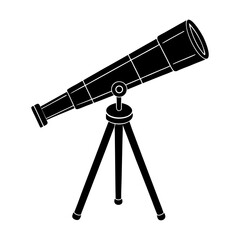 Telescope Silhouette vector illustration