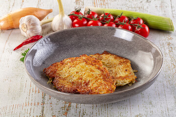 Golden fried potato pancake - Draniki