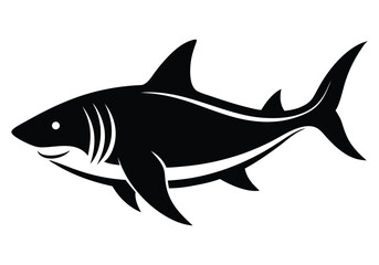 Shark Silhouette Black And White