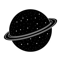 Planet Silhouette vector illustration