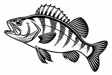 perch sihouette black vector