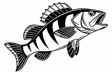 perch sihouette black vector