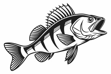 perch sihouette black vector