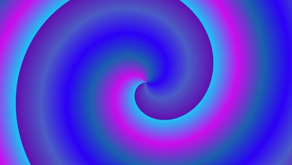 Hypnotic spiral in vibrant blues and pinks