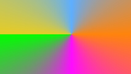 Vibrant radial gradient with yellow, green, blue, pink, and orange hues