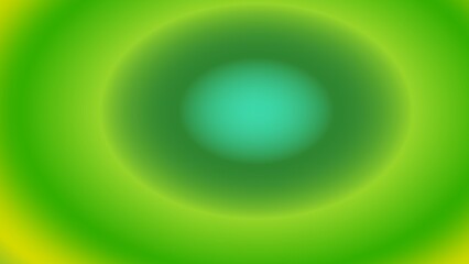 Concentric circles of vibrant green and teal gradients