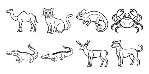 vector set of  animals