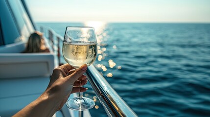 A young woman with voluminous curly hair joyfully laughs while raising her hands, wearing a white t-shirt paired with a checkered, orange and yellow dungaree.