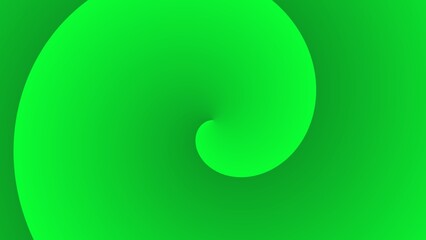 A vibrant green spiral gradient, subtly shifting in tone, creates a hypnotic effect