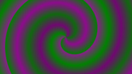 Hypnotic swirling vortex of deep purple and vibrant green hues