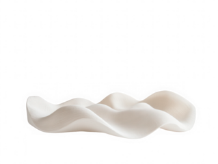 White abstract wave form on transparent background