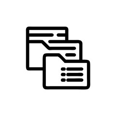 Fototapeta premium File Organization Icons for Digital Storage 
