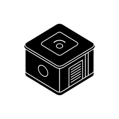 All in one smart home hub appliance silhouette