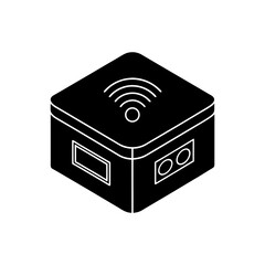 All in one smart home hub appliance silhouette