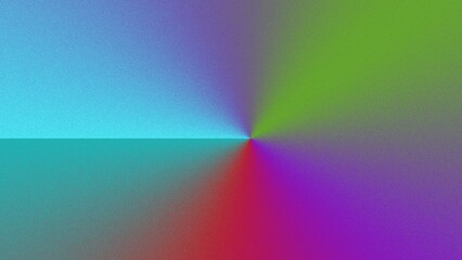 Abstract radial gradient artwork with blue, green, red, and purple hues