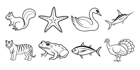 set of animals