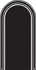 Arch Door Silhouette Vector – Classic Curved Entry Illustration