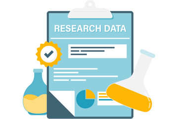 Test tubes and research data