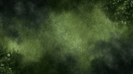 Fototapeta premium Mystical Forest Green Watercolor Texture Background.